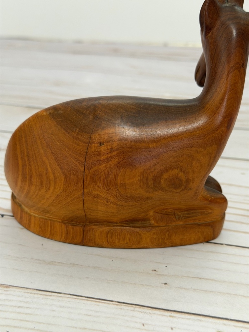 Wood Hand Carved Antelope / Gazelle Sculpture Wood Decor - Picture 7 of 15
